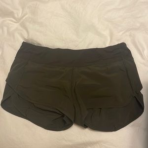 Dark green Lulu lemon running shorts